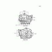 Схема вузла: Болти картера двигуна для Kawasaki VN400 Vulcan Classic
