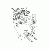 Схема узла: Подвеска/задний амортизатор для Kawasaki KLE300 Versys-X 300 ABS
