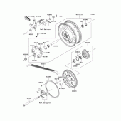 Схема вузла: Заднє колесо & Привідний ланцюг для Kawasaki VN1700 Vulcan 1700 Voyager ABS