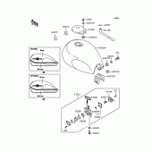 Схема узла: Топливный бак для Kawasaki BJ250 Estrella Custom