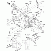Схема узла: Крепление двигателя для Kawasaki VN1700 VN1700 Classic ABS