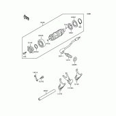 Схема вузла: Копірний вал & Вилки для Kawasaki VN400 Vulcan II