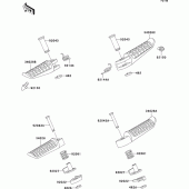 Схема узла: Подножки для Kawasaki ZX1100 ZZ-R1100