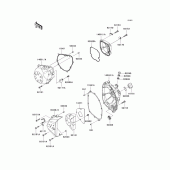 Схема вузла: Engine cover(s) для Kawasaki ZR750 Z750 ABS