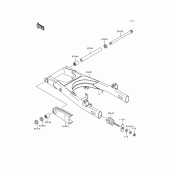 Схема узла: Задний рычаг (Маятник) для Kawasaki EN500 Vulcan 500 LTD