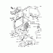 Схема узла: Радиатор (1/2) для Kawasaki ZX1200 Ninja ZX-12R