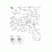 Схема узла: Cowling lowers(1/2)(zx600-f3) для Kawasaki ZX600 Ninja ZX-6R