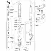 Схема вузла: Вилка передньої осі для Kawasaki ZX750 Ninja ZX-7R