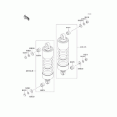 Схема вузла: Підвіска/амортизатор для Kawasaki VN1500 VN1500 Classic FI