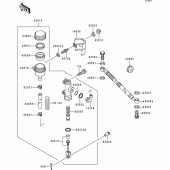Схема узла: Задний тормозной цилиндр для Kawasaki BJ250 Estrella RS