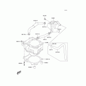 Схема вузла: Циліндр для Kawasaki KLX400 KLX400R