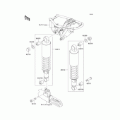 Схема вузла: Підвіска/задній амортизатор для Kawasaki EJ650 W650