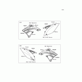 Схема узла: Наклейки для Kawasaki KX250/ KX252 KX250F