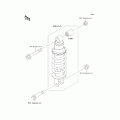 Схема узла: Амортизатор(ы) для Kawasaki KLE500