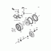 Схема узла: Сцепление для Kawasaki KL650 KLR650