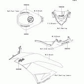 Схема вузла: Decals(msblack)(raf) для Kawasaki ZX600 Ninja ZX-6R