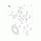 Схема вузла: Заднє гальмо для Kawasaki ZX1100 GPZ1100