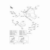 Схема вузла: Cowling lowers(1/2) для Kawasaki EX250 Ninja 250