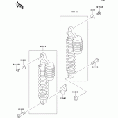 Схема вузла: Підвіска/амортизатор для Kawasaki ZR750 Zephyr