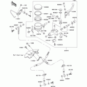 Схема узла: Передний тормозной цилиндр для Kawasaki ZX600 Ninja ZX-6R