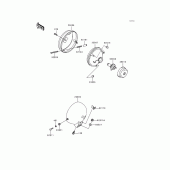 Схема вузла: Headlight(s) для Kawasaki EN500 Vulcan 500 LTD