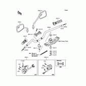 Схема вузла: Кермо (A8F/A8FA) для Kawasaki ZR1200 ZRX1200R