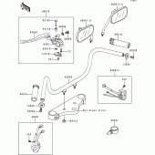 Схема узла: Руль & Пульт управления рулевой для Kawasaki EN500 Vulcan 500 LTD