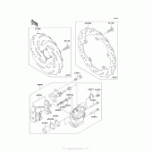 Схема узла: Передний тормоз для Kawasaki AX125 Fury 125R