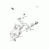 Схема узла: Лапка тормоза для Kawasaki KLX140 KLX140L