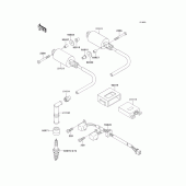 Схема узла: Система зажигания для Kawasaki EN500 Vulcan 500
