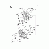 Схема вузла: Картер двигуна для Kawasaki VN900 Vulcan 900 Custom