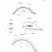 Схема вузла: Decals(white/gray) для Kawasaki VN1500 VN1500 Classic