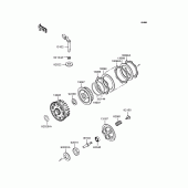 Схема вузла: Зчеплення для Kawasaki BN125 Eliminator