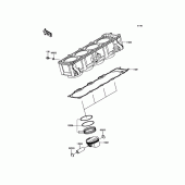Схема вузла: Циліндр & Поршень для Kawasaki ZR800 Z800