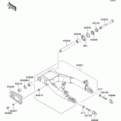 Схема узла: Задний рычаг (Маятник) для Kawasaki EJ800 W800