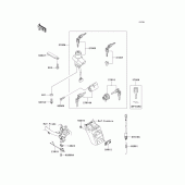 Схема вузла: Замок запалювання для Kawasaki KLE500