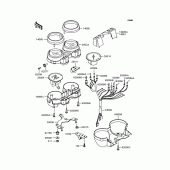 Схема вузла: Панель приладів для Kawasaki ZR250 Balius-II