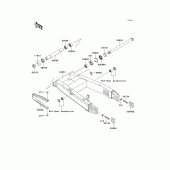 Схема узла: Задний рычаг (Маятник) для Kawasaki ZX600 Ninja ZX-6