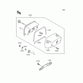 Схема вузла: Задній ліхтар (Стоп-сигнал) для Kawasaki ZR400 Zephyr X