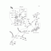 Схема вузла: Передній гальмівний циліндр для Kawasaki VN1600 Vulcan 1600 Classic