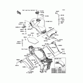 Схема вузла: Паливний бак для Kawasaki ZX1000 Z1000SX ABS