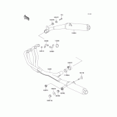 Схема вузла: Вихлопна система для Kawasaki ZX1100 ZZ-R1100