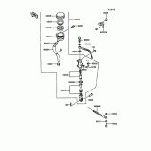 Схема вузла: Задній гальмівний циліндр для Kawasaki ZG1000 1000GTR
