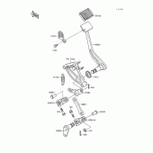 Схема вузла: Brake pedal/torque link для Kawasaki VN1500 Vulcan 88