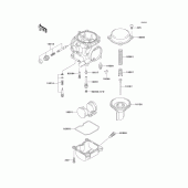 Схема узла: Комплектующие карбюратора для Kawasaki EX250 ZZR250