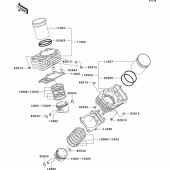 Схема вузла: Циліндр & Поршень для Kawasaki VN800 Vulcan 800