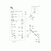 Схема узла: Задний тормозной цилиндр для Kawasaki ZR550 Zephyr