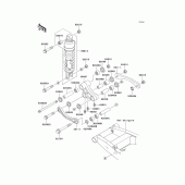 Схема узла: Подвеска/Задний амортизатор для Kawasaki ZR750 ZR-7