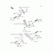 Схема узла: Подножки для Kawasaki ZX600 Ninja ZX-6RR