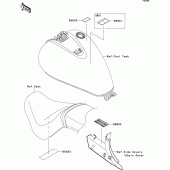 Схема вузла: Інформаційні наклейки для Kawasaki VN900 VN900 Custom